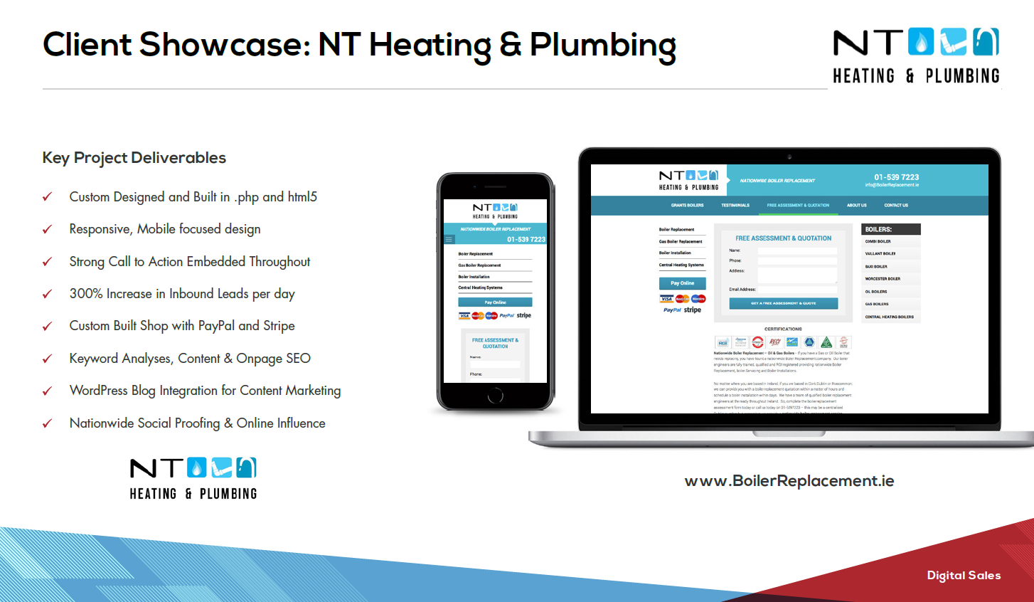 NT Heating and Plumbing Website Case Study